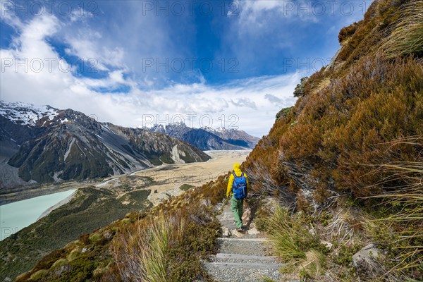 Hiker on trail