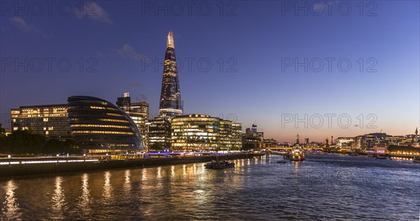 River Thames and modern high-rise buildingss