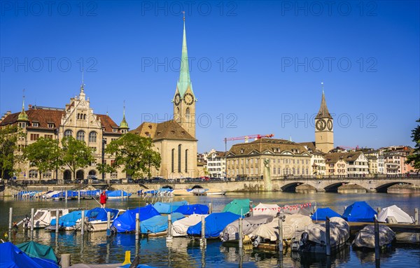 Boats on the river Limmat