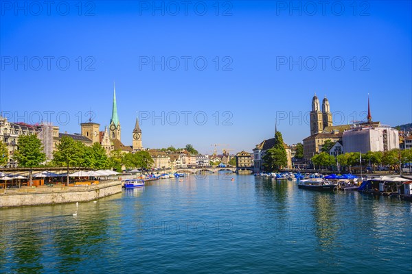 Boats on the river Limmat