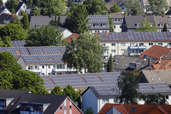 Multi-family houses with solar roofs