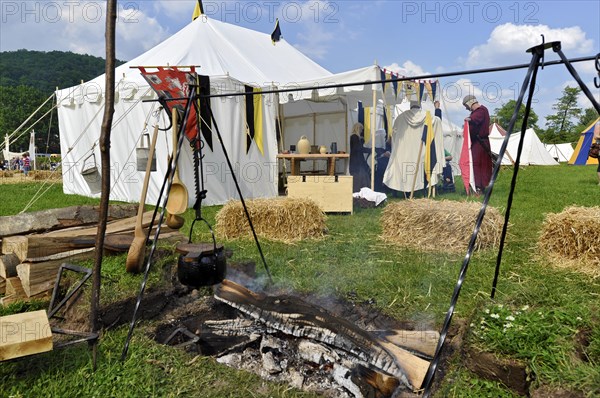 Medieval tent camp