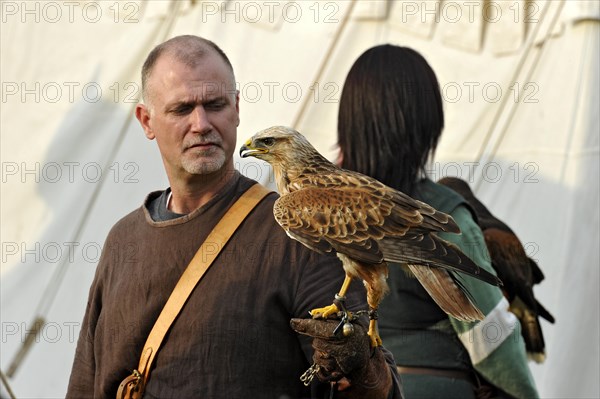 Falconer with Eastern Imperial Eagle