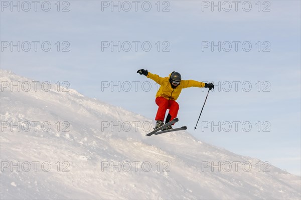 Skier jumping