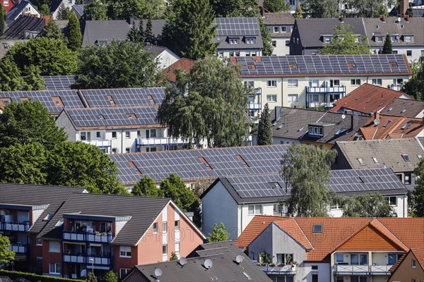 Multi-family houses with solar roofs