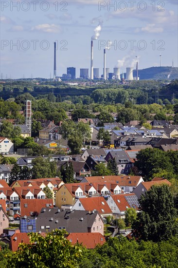 Apartment buildings with solar roofs