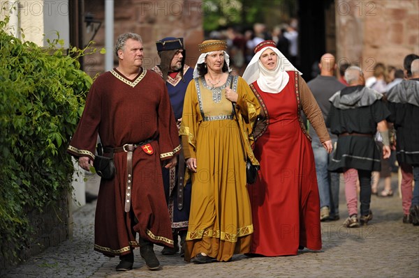 People in medieval costumes