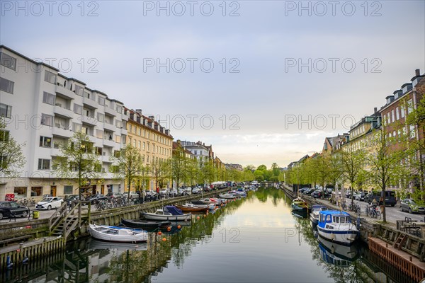 Houses on a canal with boats