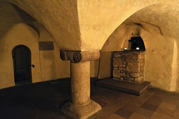 Medieval crypt from pre-Romanesque