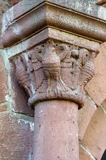 Column capitals with imperial eagle