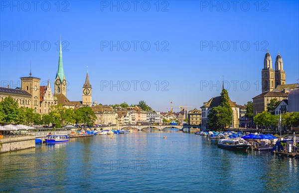 Boats on the river Limmat