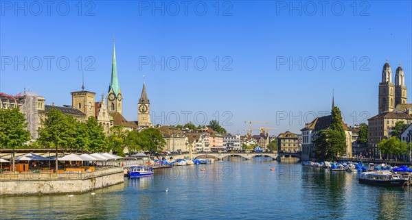 Boats on the river Limmat