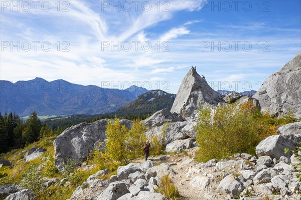 Hiking trail from the Rossmoosalm to the Huetteneck Alm through the Zwerchwand quarry