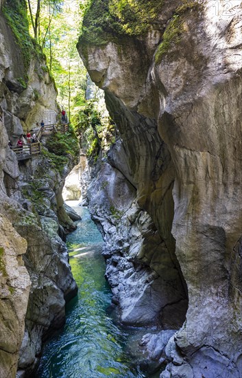 Climbing facility in the dark gorge