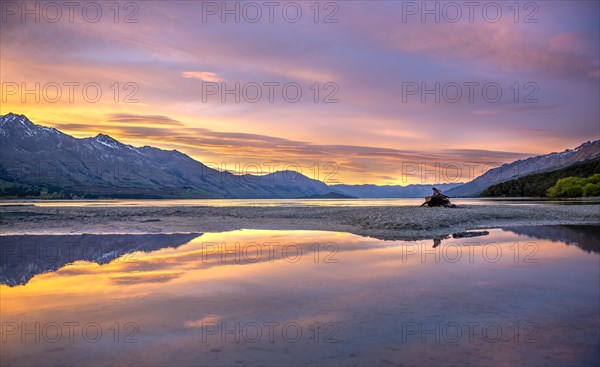 Mountains reflected in the lake