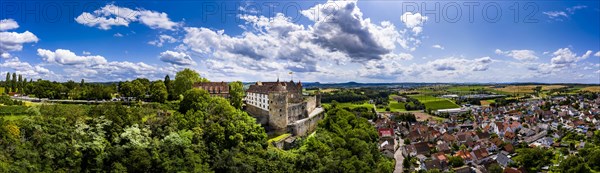 Aerial view of Stettenfels Castle
