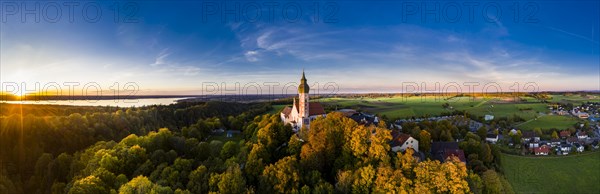 Aerial view at sunrise