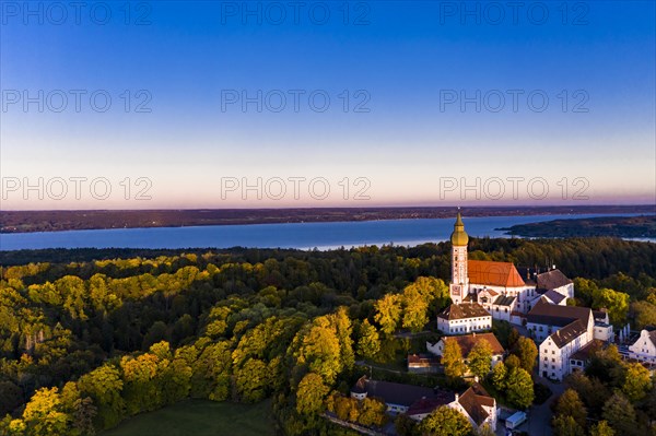 Aerial view at sunrise