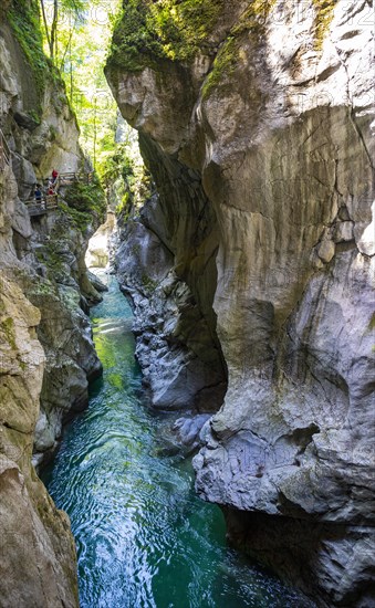 Climbing facility in the dark gorge