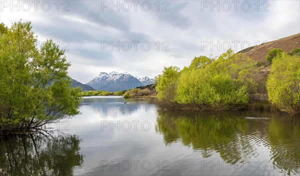 Glenorchy Lagoon with mountains