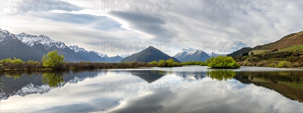 Mountain peaks reflected in the lake