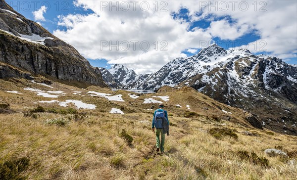 Hiker on the Routeburn Track