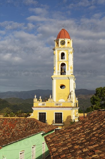 The bell tower of the Museo de la Lucha Contra Bandidos in the colonial old town