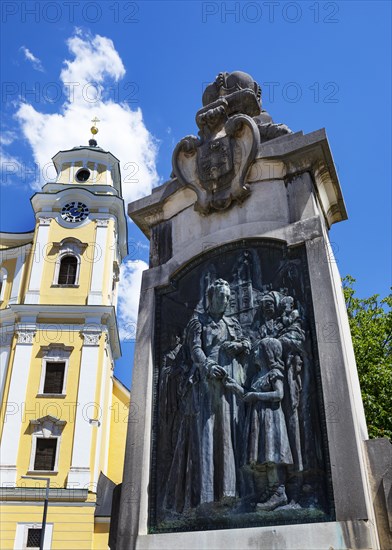 Basilica of St. Michael and fountain Princess Ignazia von Wrede