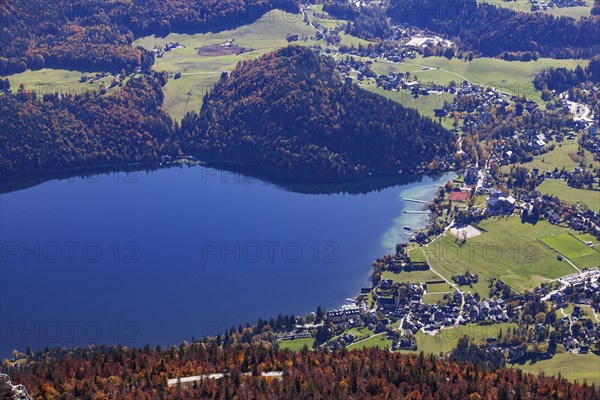 View from Loser to the Altausseersee and Altaussee