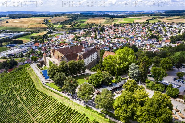 Aerial view of Stettenfels Castle