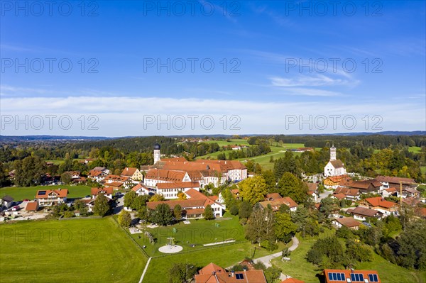 Aerial view Salesian Convent or Beuerberg Convent