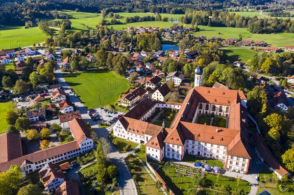 Aerial view Salesian Convent or Beuerberg Convent