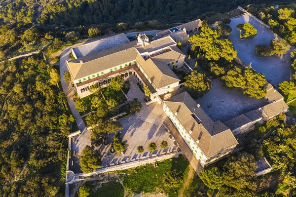 Monastery Santuari de Nostra Senyora de Cura on the mountain Puig de Randa