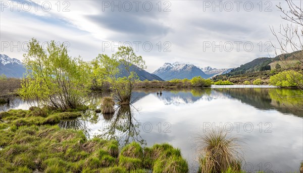 Mountains reflected in the lake