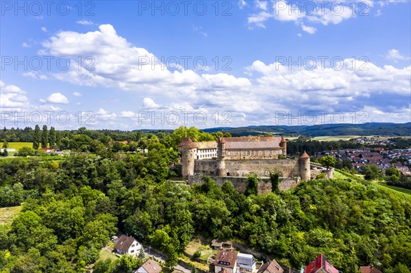 Aerial view of Stettenfels Castle