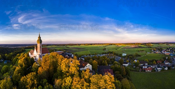 Aerial view at sunrise