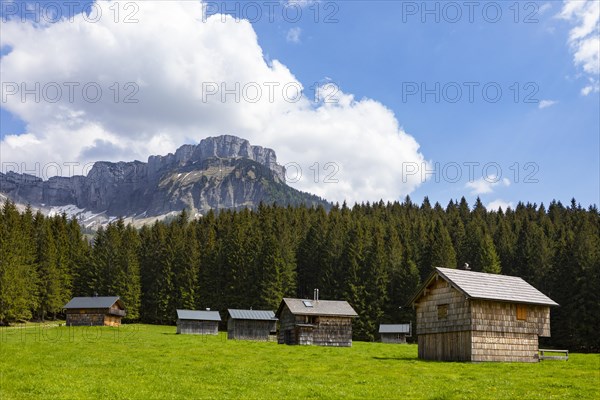 Alpine huts on the Blaa Alm