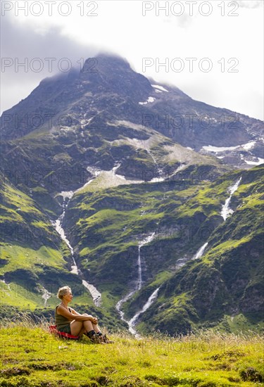 Hiker in the Nassfeld Valley