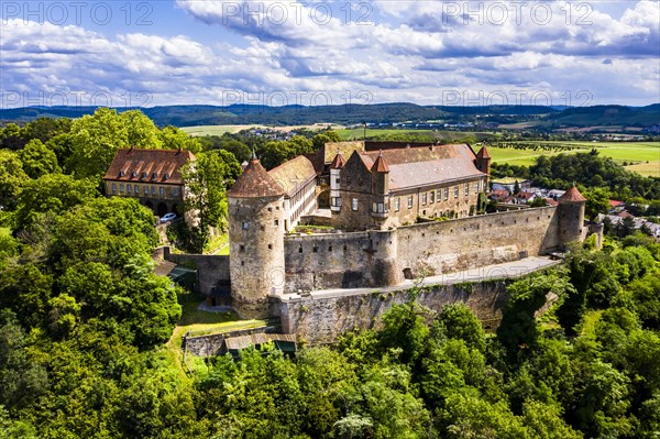 Aerial view of Stettenfels Castle