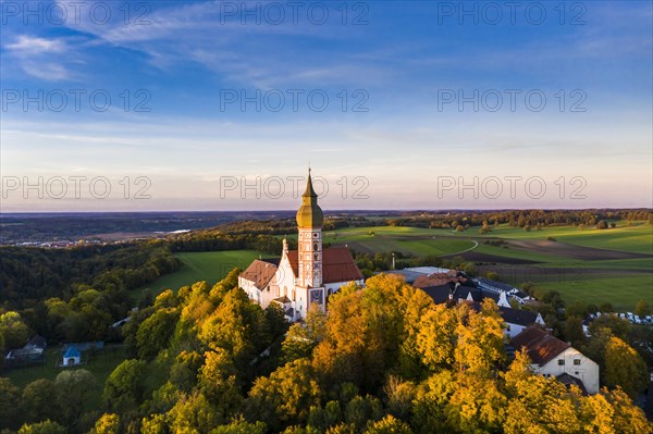 Aerial view at sunrise