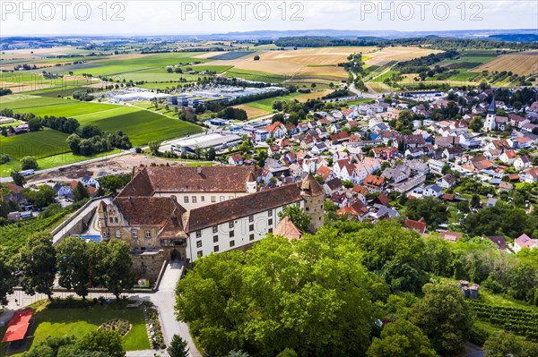 Aerial view of Stettenfels Castle