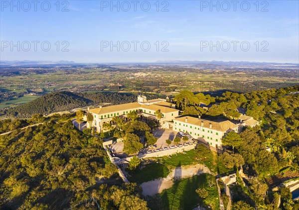 Monastery Santuari de Nostra Senyora de Cura on the mountain Puig de Randa