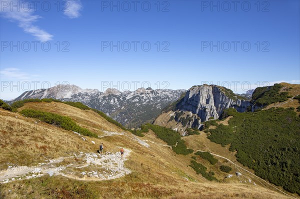 Hiker on the way from Loser to Greimuth