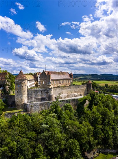 Aerial view of Stettenfels Castle