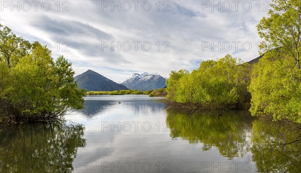 Glenorchy Lagoon with mountains