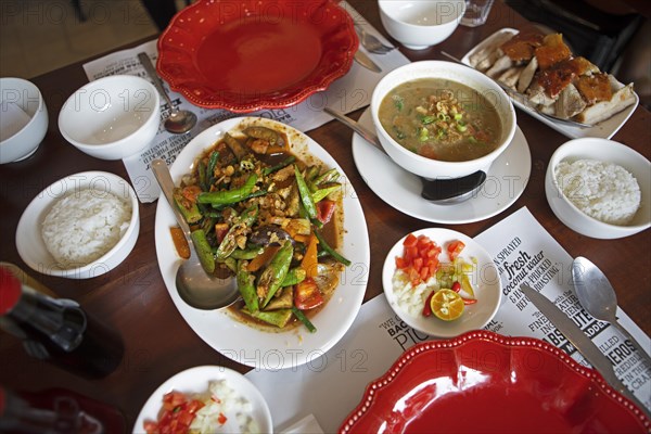 Traditional dishes Pinakbet and Monggo