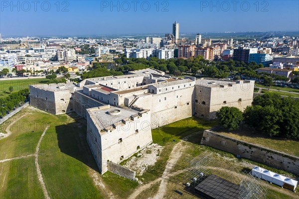 Aerial view of Castello Svevo