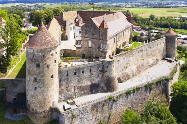 Aerial view of Stettenfels Castle