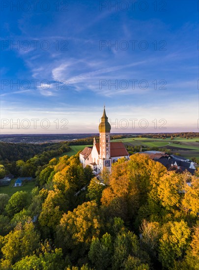 Aerial view at sunrise