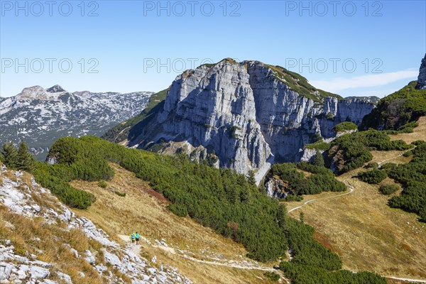 Hiker on the way from Loser to Greimuth